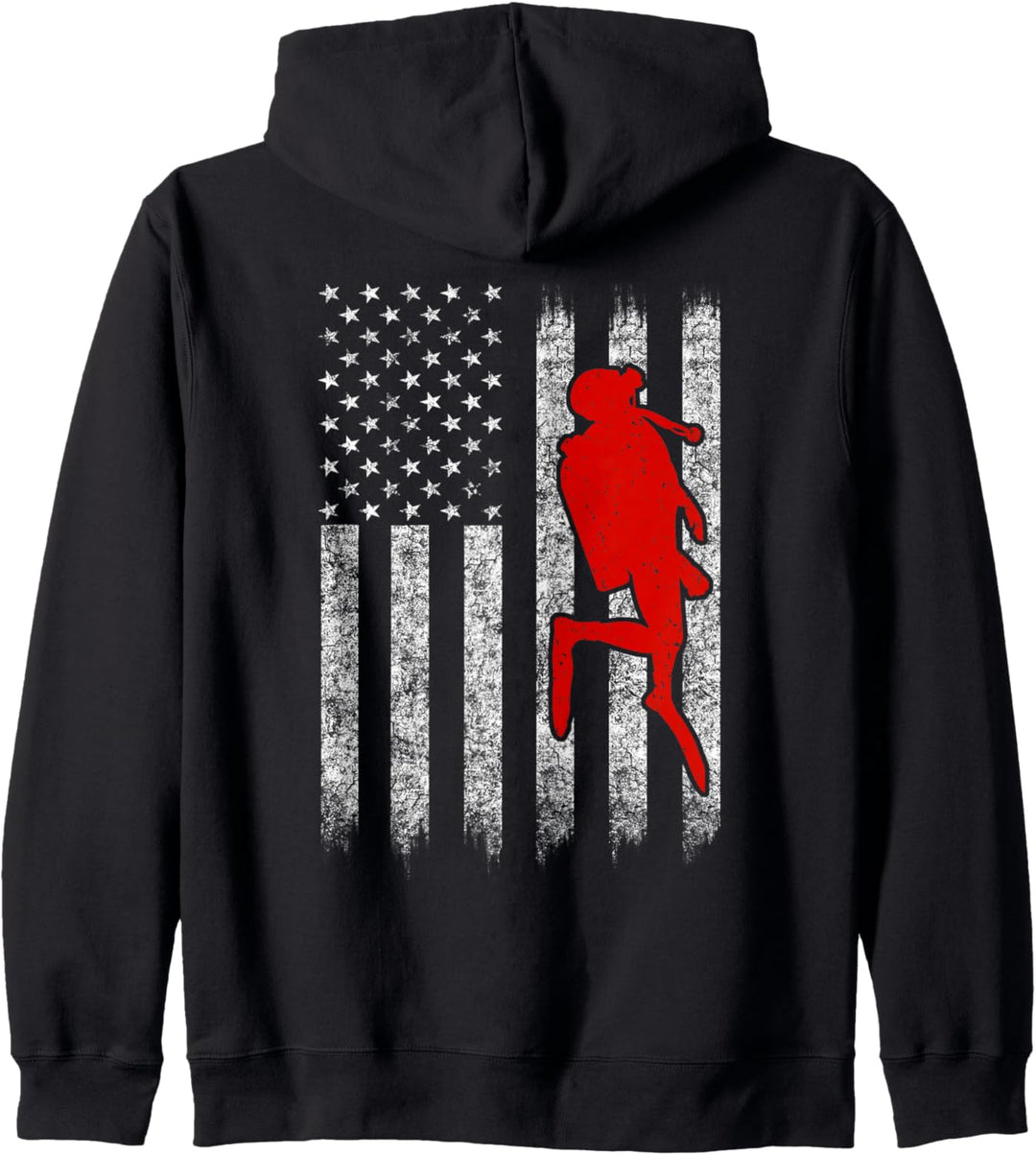 American Flag Silhouette Design Scuba Diving Kapuzenjacke