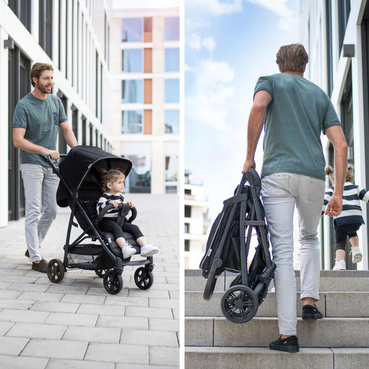 hauck Buggy Rapid 4 mit Lenkrad und XXL Zubehörpaket (Insekten- & Regenschutz) | Sportbuggy mit Lieg