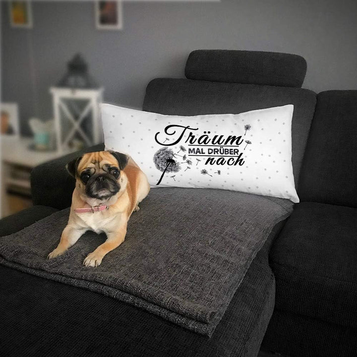PR Print Royal XXL-Deko-Kissen mit Spruch Träum mal - 80 x 40 cm/Geschenk-Idee/Wohnen/Dekoration/Fam
