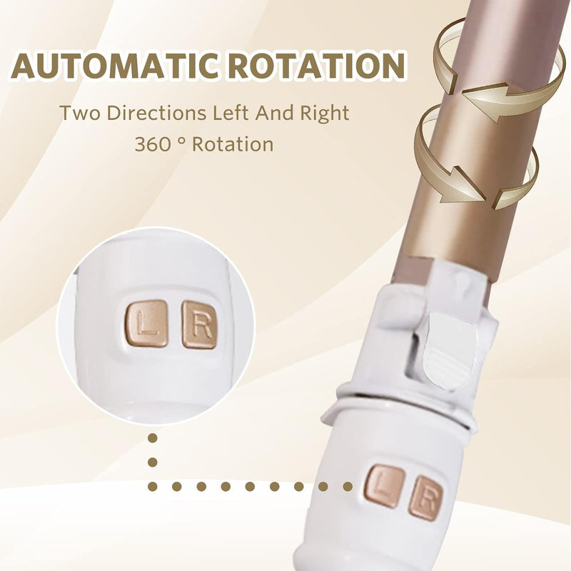 Automatischer Lockenstab, Rotierender Lockenstab 28mm lockenstäbe Mit Temperatureinstellung, Automat