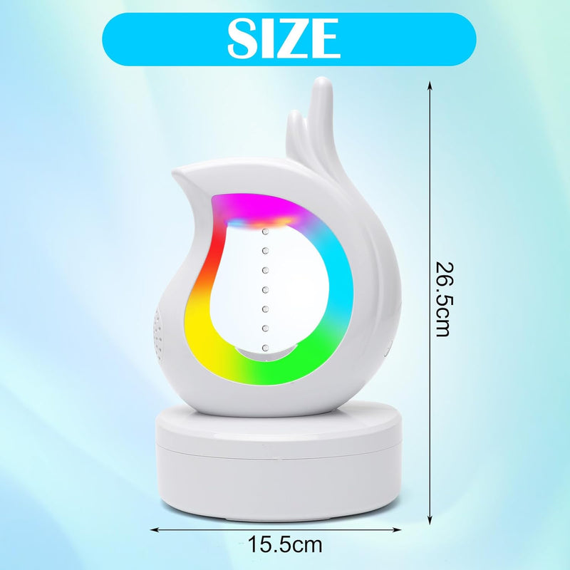 Gohytal Anti-Schwerkraft Luftbefeuchter,2-in-1 Humidifier Aroma Diffuser mit Bluetooth & 7 Farben LE