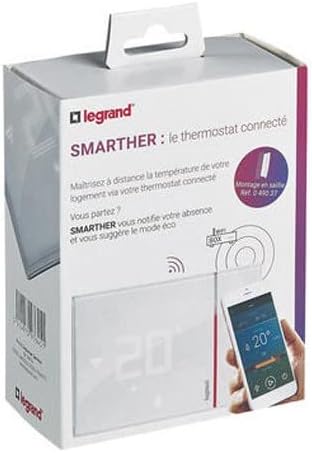 Bticino XM8002E WiFi angeschlossener Thermostat, New Smarther2 mit Netatmo, Sandfarbe, Temperaturreg