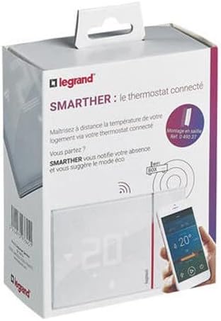 Bticino XG8002E Thermostat mit WiFi, New Smarther2 mit Netatmo, Schwarz, Temperaturregelung für den