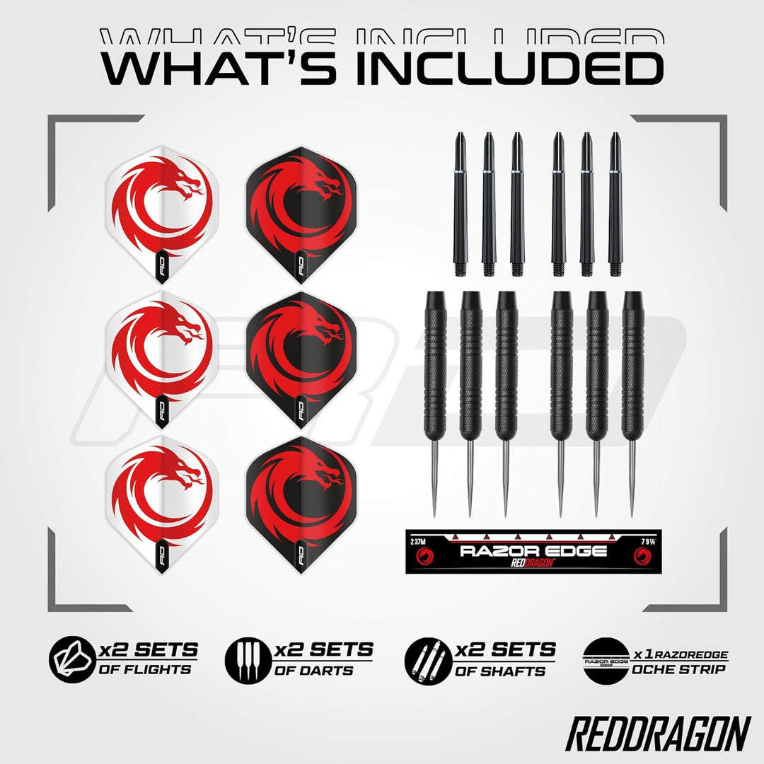 Red Dragon Razor Edge Professionelle Dartscheiben-Sets – Turnier-Standard-Qualität und langlebige Dr