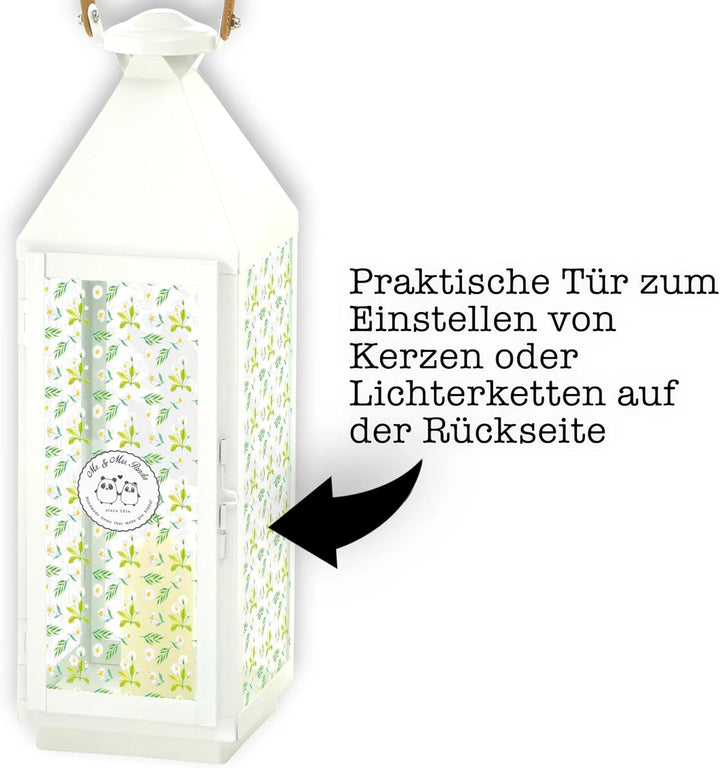 Mr. & Mrs. Panda XL Personalisierte Deko Laterne Fuchs Mama - Personalisierte Geschenke, Oma, Garten