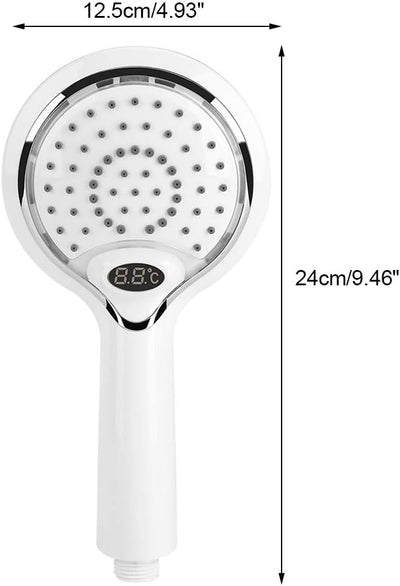 Handheld-Badezimmer-Duschkopf, digitale Temperaturanzeige, 3 Farben, LED für Badezimmer