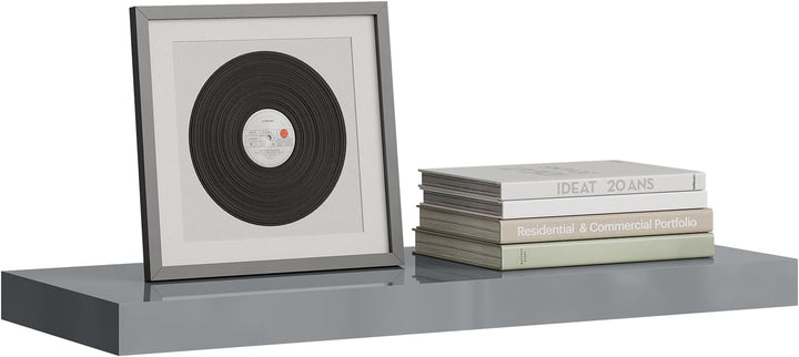 WOLTU Wandregal Set von 3 Regalen Wandboard Freischwebend Schweberegal CD DVD Regal Bücherregal Holz