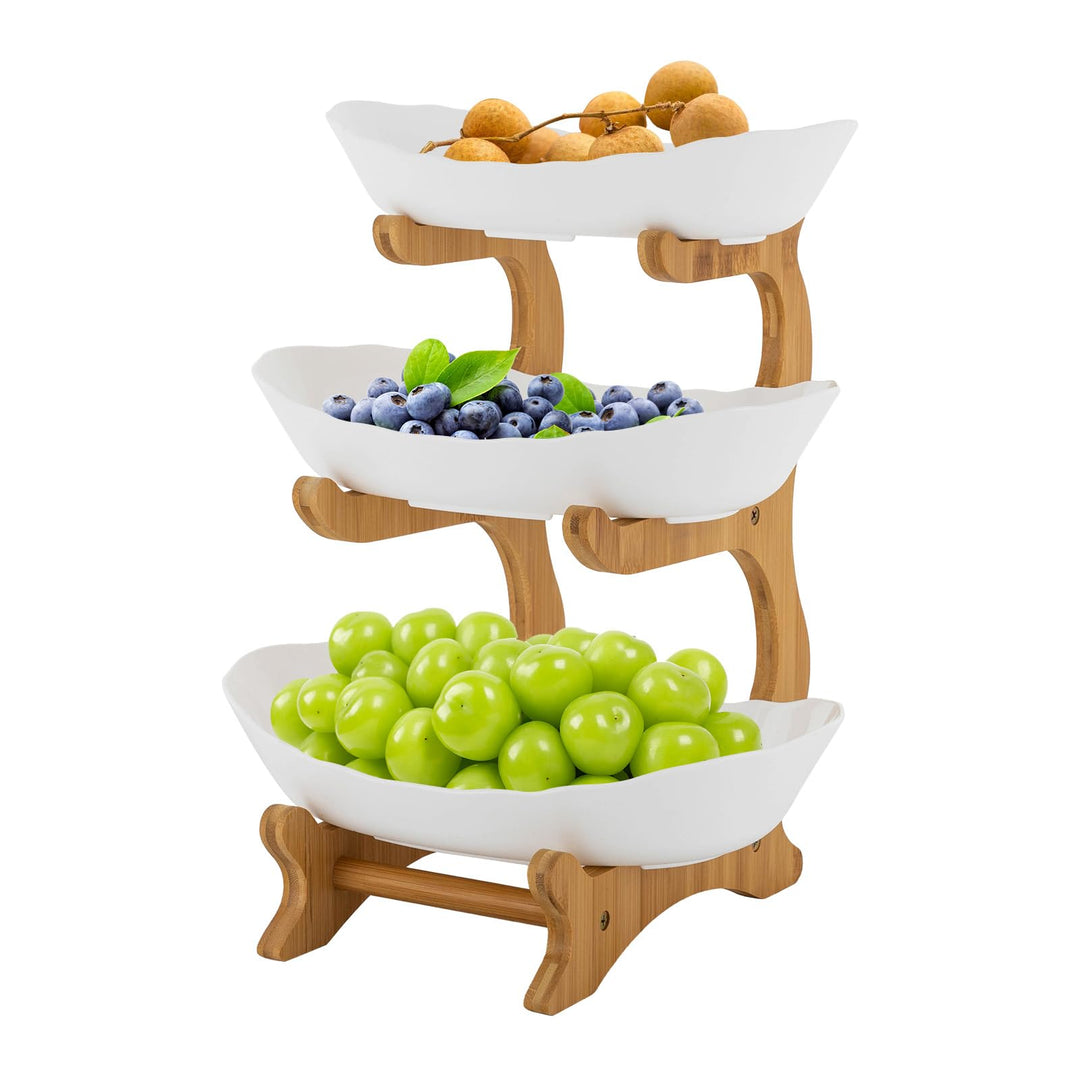 Etagere Obst 3 Stöckig Obstschale Keramik Obst Etagere Universal 3-stufiges Tablett Mit Ständer Für