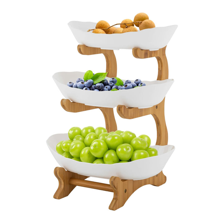 Etagere Obst 3 Stöckig Obstschale Keramik Obst Etagere Universal 3-stufiges Tablett Mit Ständer Für