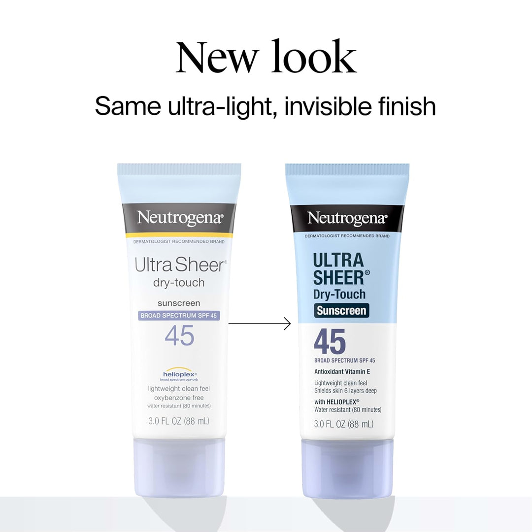 Neutrogena, Ultra-Sheer-Dry-Touch-Sonnenschutzlotion, mit breitem Spektrum LSF 70, 88 ml, 2 Stück