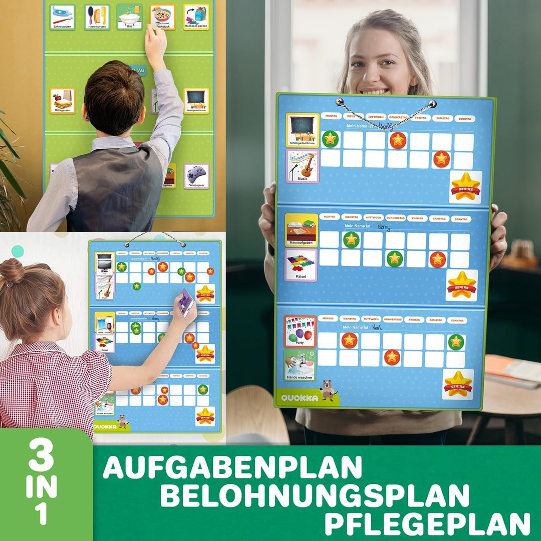 QUOKKA Belohnungs-Aufgabentabelle Für Kinder Mit Mehreren Kindern – Verhaltensroutine-Spielzeug Für