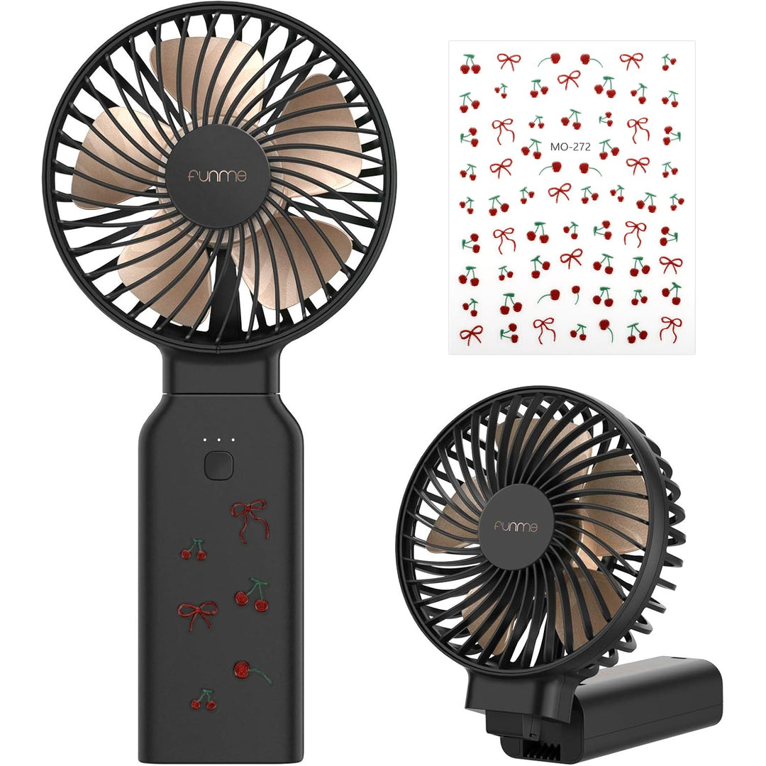 Funme Handventilator 3 in 1 Tischventilator Tragbarer Lüfter mit 53 Stunde 9000 Aufladbarer Batterie