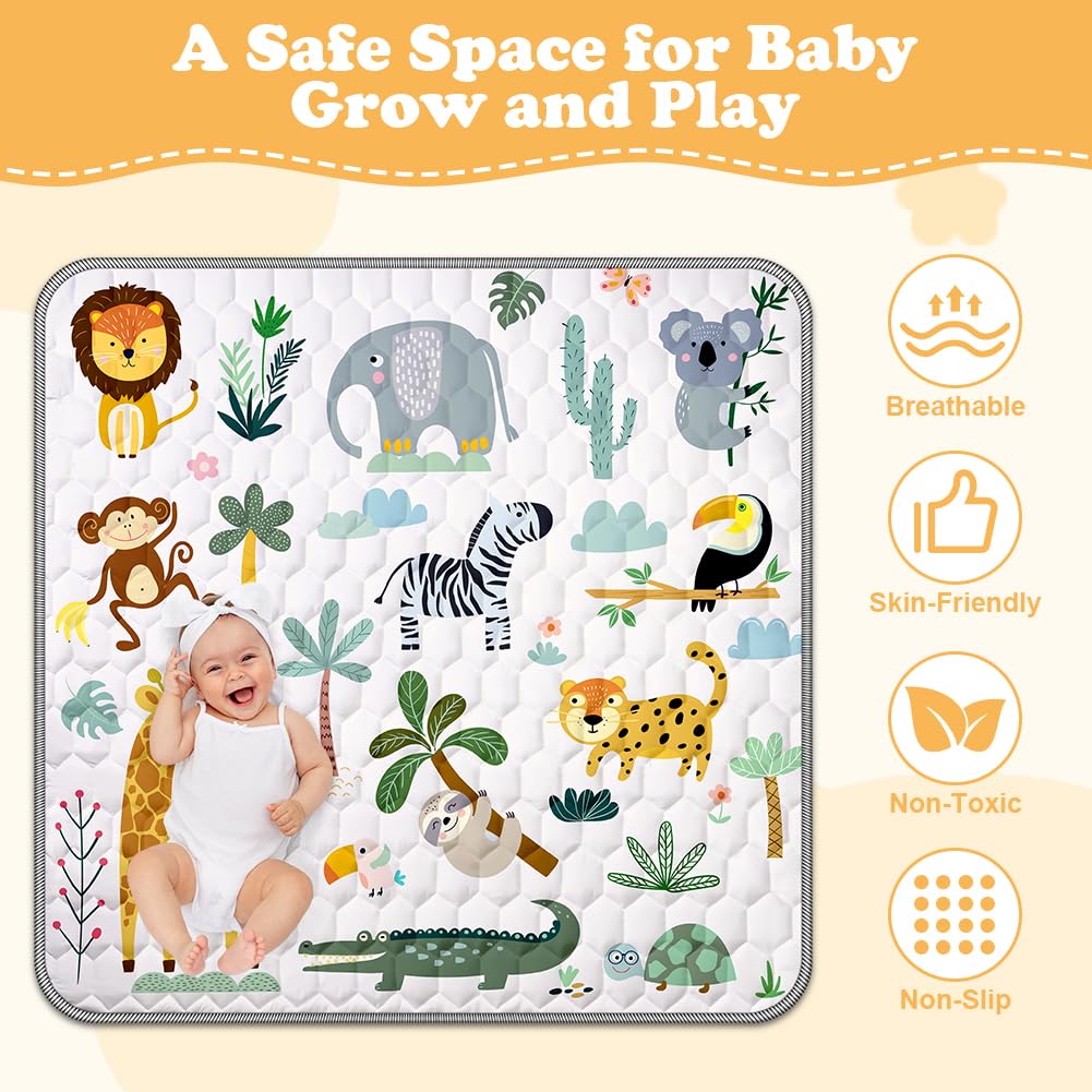 Aolso Baby Spielmatte, Baby Krabbelmatte, Faltbare Spielmatte, Krabbeldecke, Kleinkind Aktivität-Spi