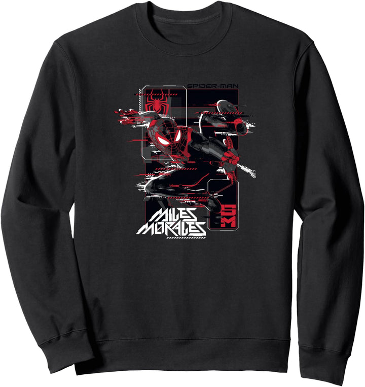 Marvel Spider-Man: Miles Morales Action Shot Glitch Sweatshirt