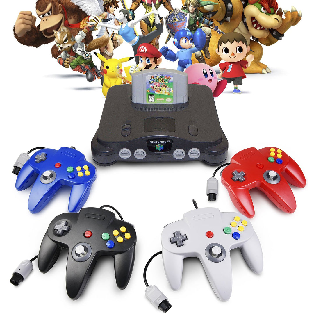 miadore Retro N64 Controller für N64-Konsole,Nicht-PC-USB-Version,(Rot) Red, Red