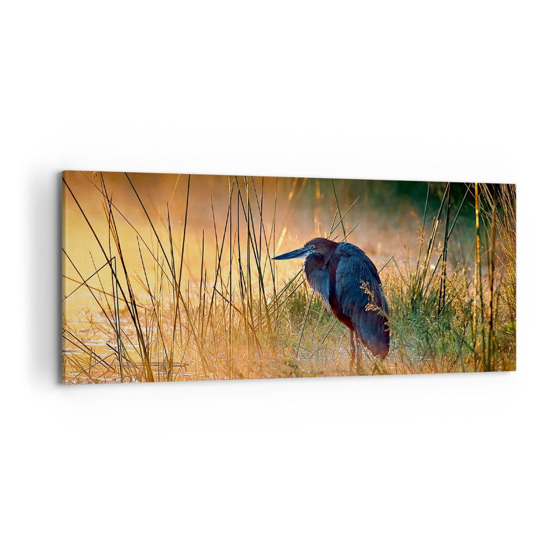 Wandbilder Dekoration Wohnzimmer Vogel Natur Wasser Panorama Bilder auf Leinwand 120x50cm Leinwandbi