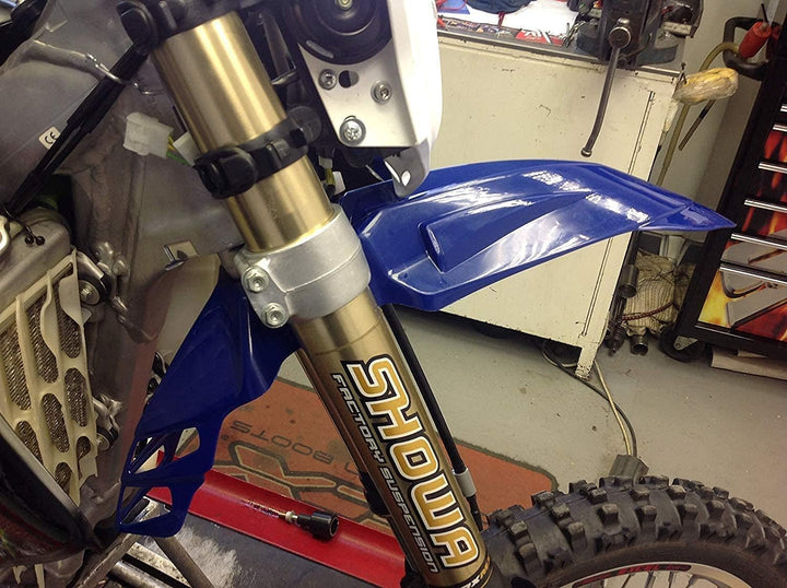 Blau Universal Supermoto Motocross Motorrad Vorne FENDER/Kotflügel