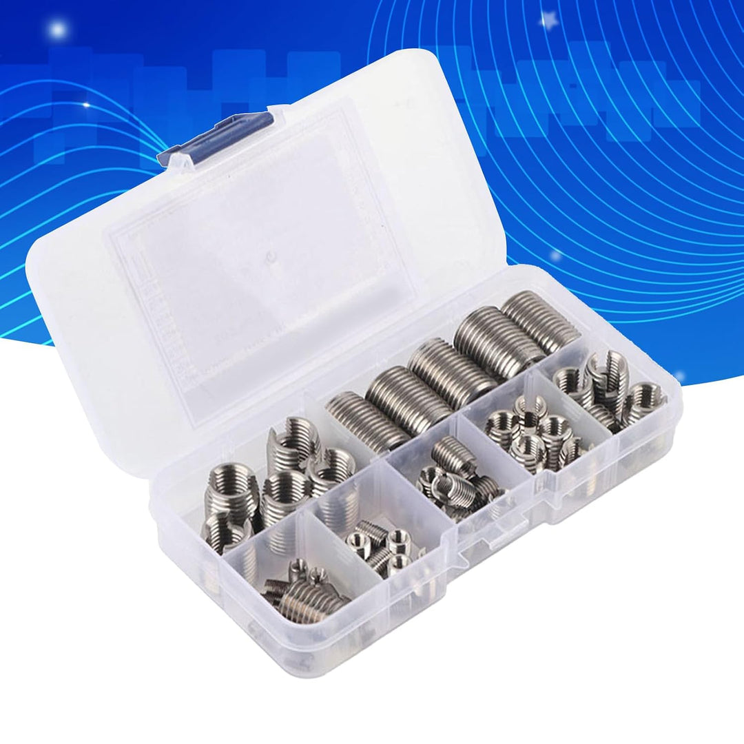 50 Stücke Edelstahl Innengewinde Selbstschneidende Gewindeeinsätze Set Gewinde Verstärken Repair Too