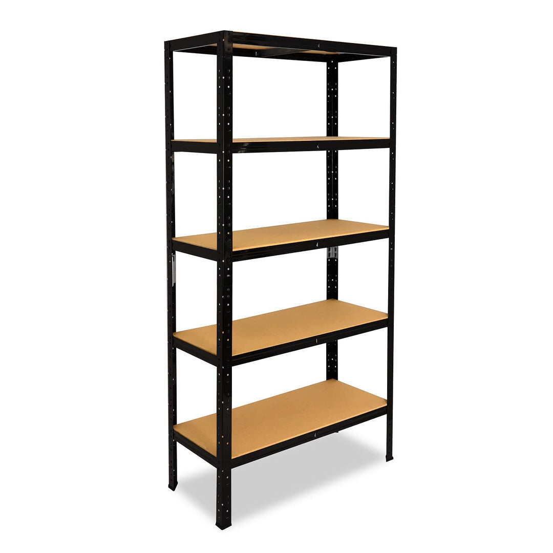 shelfplaza® 200x30x23cm Black Schwerlastregal schwarz/Metallregal schwarz 5 Böden à 175kg Tragkraft/