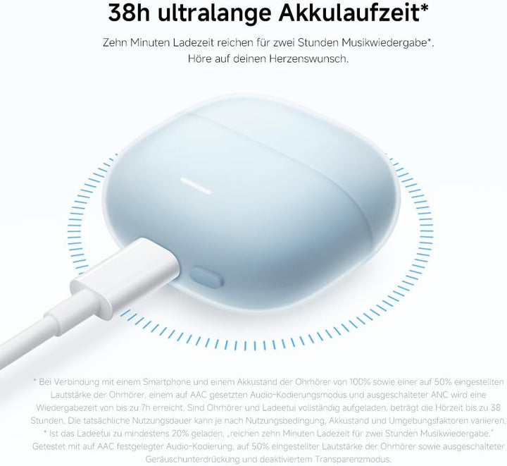 Redmi Buds 6 Lite - In-Ear Kopfhörer, dynamisches 40dB Active Noise Cancellation, bis 37 Stunden Akk