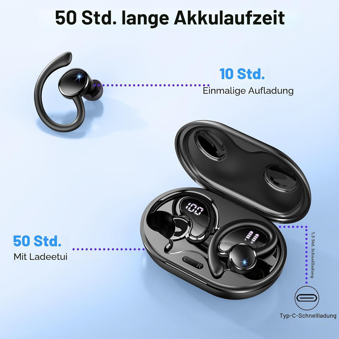 2026 Kopfhörer Kabellos Bluetooth 5.4, Bluetooth Kopfhörer, 4 ENC Noise Cancelling Mics, 50 Std Spie