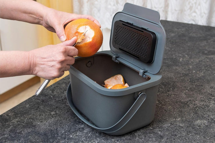 Go Practic Abfalltrennsystem zur Mülltrennung in der Küche | Abfallsystem mit Klick-Deckel | Müllkor