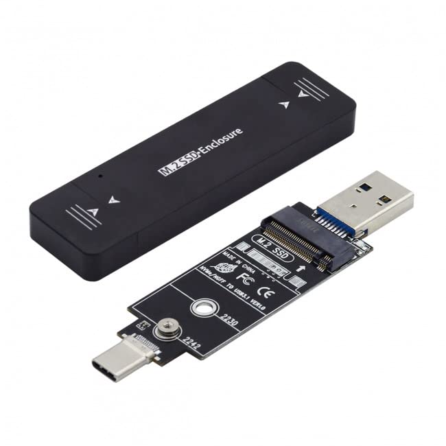 xiwai Type-C USB3.0 auf Combo NVME M-key M.2 NGFF SATA SSD PCBA Gehäuse 2230/2242mm Adapter RTL9210B