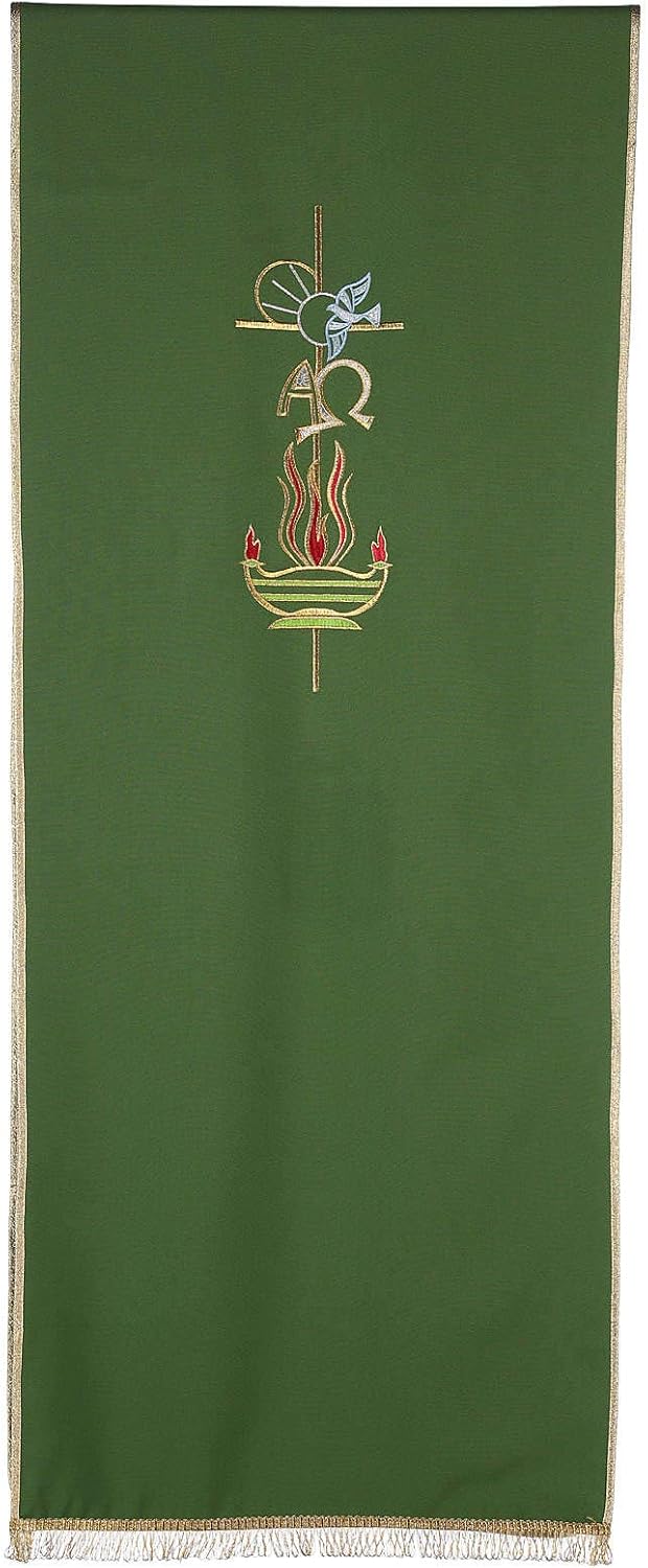 Pultbehang Kreuz Alpha und Omega aus Polyester, Violett, Violett