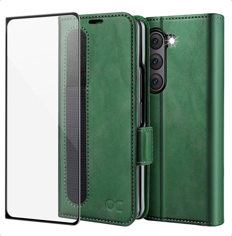 Aktualisierte Version OCASE Hülle Samsung Galaxy Z Fold 5 5G Handyhülle [mit S Pen Halter] [Vorderse