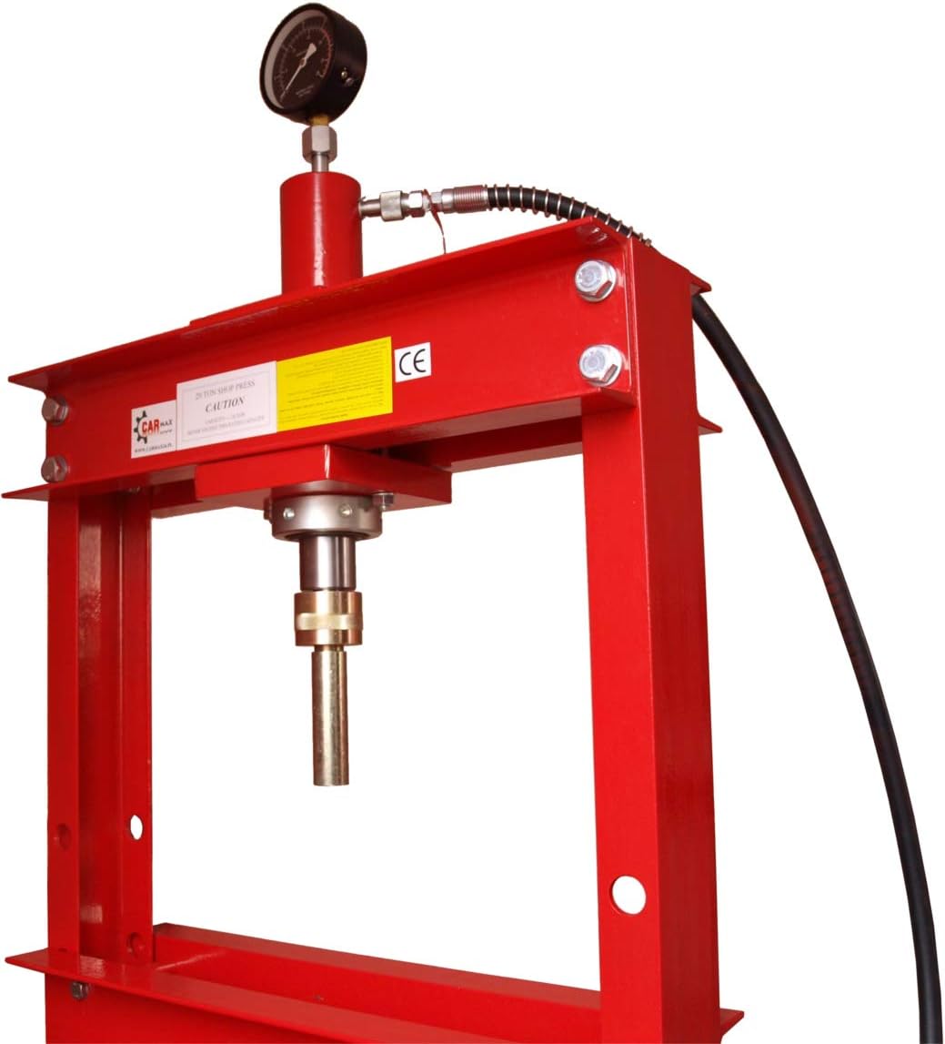 Carmax Werkstattpresse 20T mit 2Pumpen + Druckstück Treibsatz 18-150mm + Druckdornsatz 8tlg.