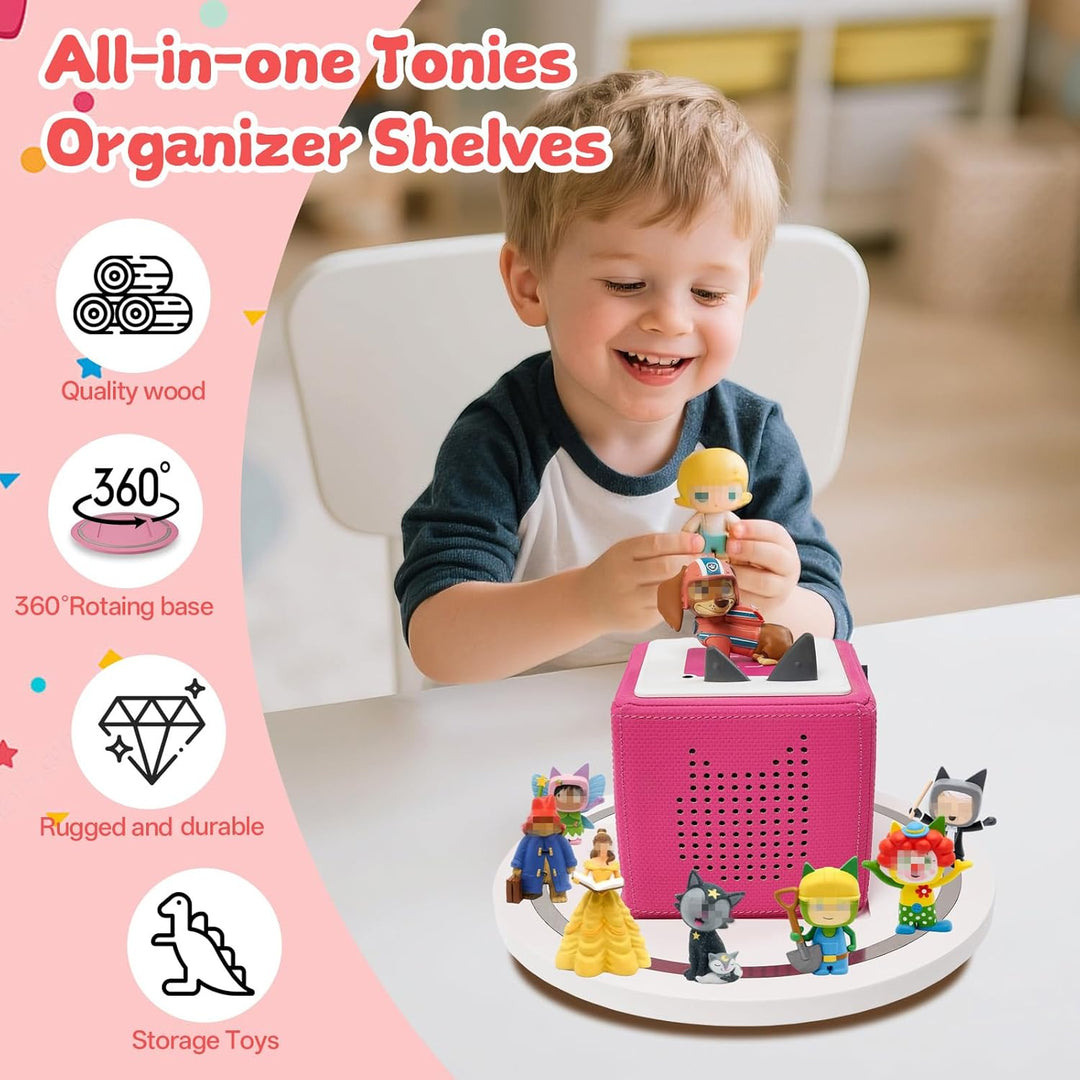 Gieanoo für Tonies Box Regal,Runde Tonie Aufbewahrung Regal Kompatibel mit Toniesbox 1 und Toniesbox
