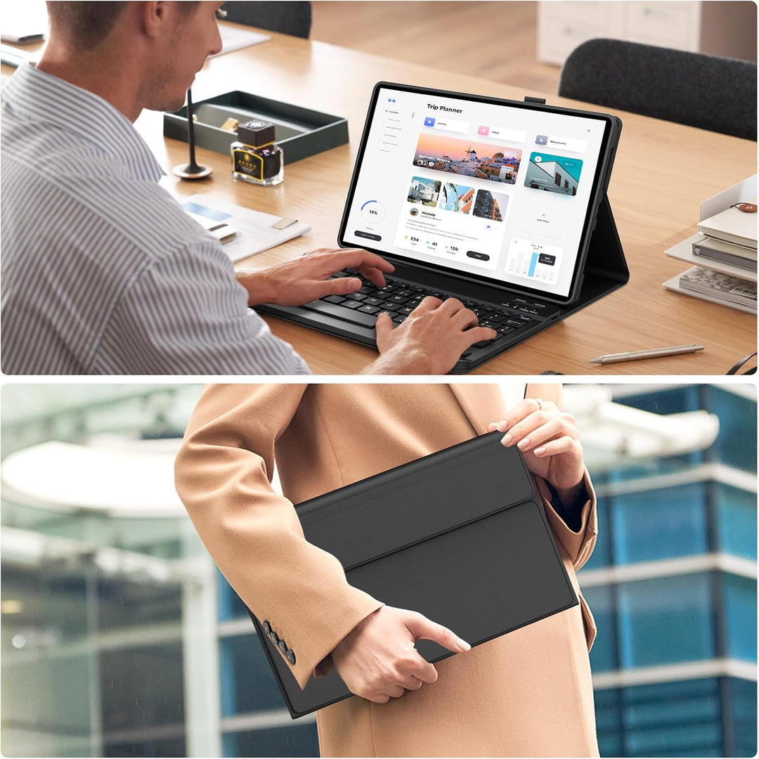 Tastatur Hülle für Lenovo Idea Tab 11 Zoll 2025/K11 Gen 2, QWERTZ Deutsches Magnetisch Abnehmbarer T