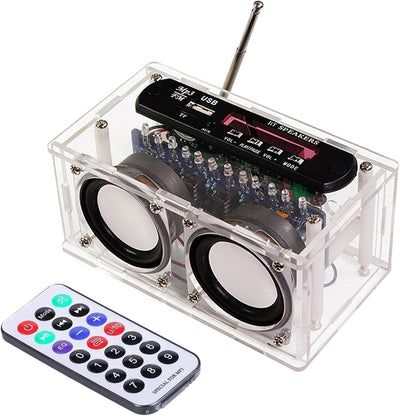 Heemol Elektronik Löt Bausatz Radio Mini Verstärker,87.5-108MHZ DIY Kit Verstärker Bluetooth Lautspr