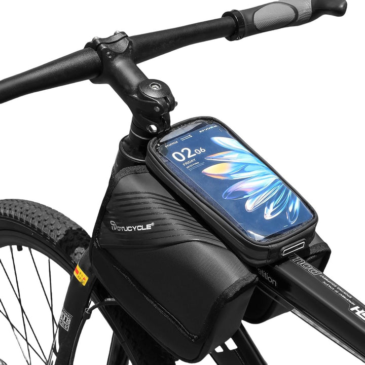 wasserdichte Fahrrad-Lenker-Tasche, 2,5 Liter, geeignet für Smartphones bis zu Einer Grösse von 6,8