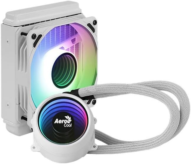 AeroCool MIRAGEL120W, CPU-Flüssigkeitskühlung, 120mm ARGB-Lüfter, TDP 200W, Weiss, MIRAGEL120W