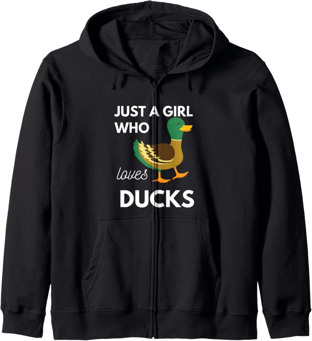 Duck Animals Farm Nur ein Mädchen, das Ducks Bird Nerd liebt Kapuzenjacke