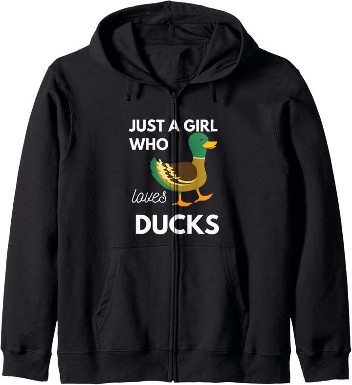 Duck Animals Farm Nur ein Mädchen, das Ducks Bird Nerd liebt Kapuzenjacke