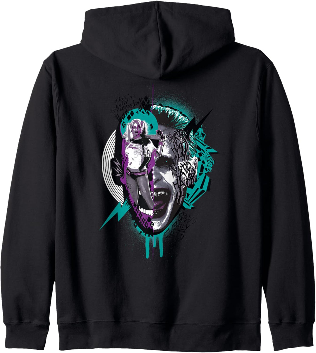 DC Suicide Squad Joker Harley Quinn Collage Kapuzenjacke
