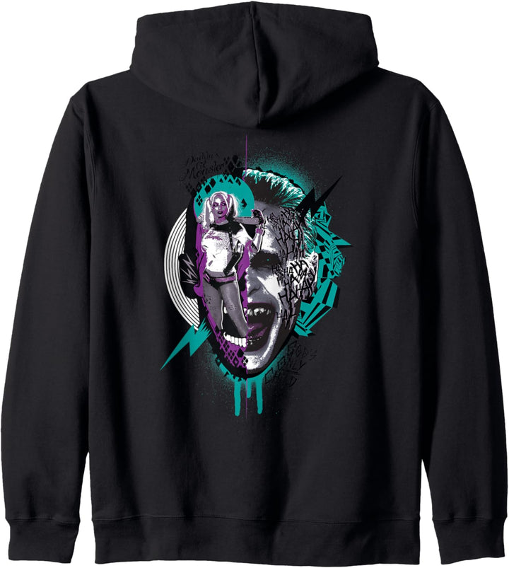 DC Suicide Squad Joker Harley Quinn Collage Kapuzenjacke