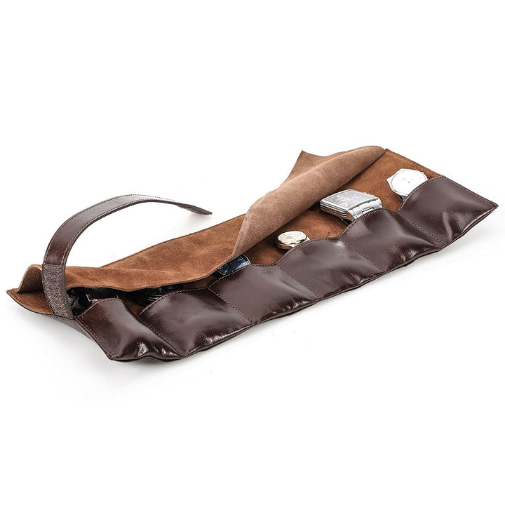 Hiram Uhr Armband Aufbewahrungstasche Fall Leder Tragbare Reiseuhr Echtledertasche, Uhrentasche Lede