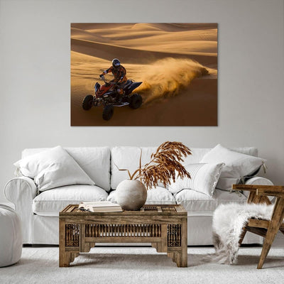 Bilder auf Leinwand 100x70cm Leinwandbild Safari Rallye Wettkämpfe Sport Gross Wanddeko Bild Schlafz