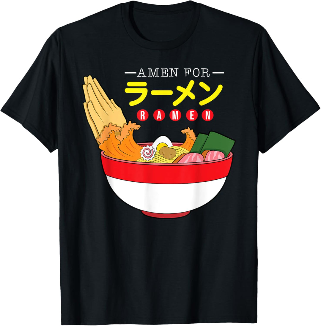 Amen For Ramen Soup Japanese Art Anime Manga T-Shirt