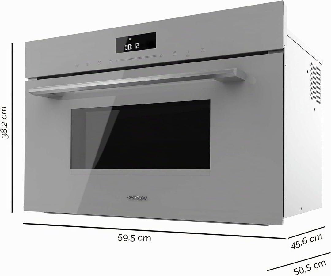 Cecotec Backofen für Mikrowelle, 60 x 45 cm, Bolero Hexa MW703800, Glas, Grau, 1450 W, 34 l Kapazitä