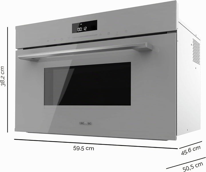 Cecotec Backofen für Mikrowelle, 60 x 45 cm, Bolero Hexa MW703800, Glas, Grau, 1450 W, 34 l Kapazitä