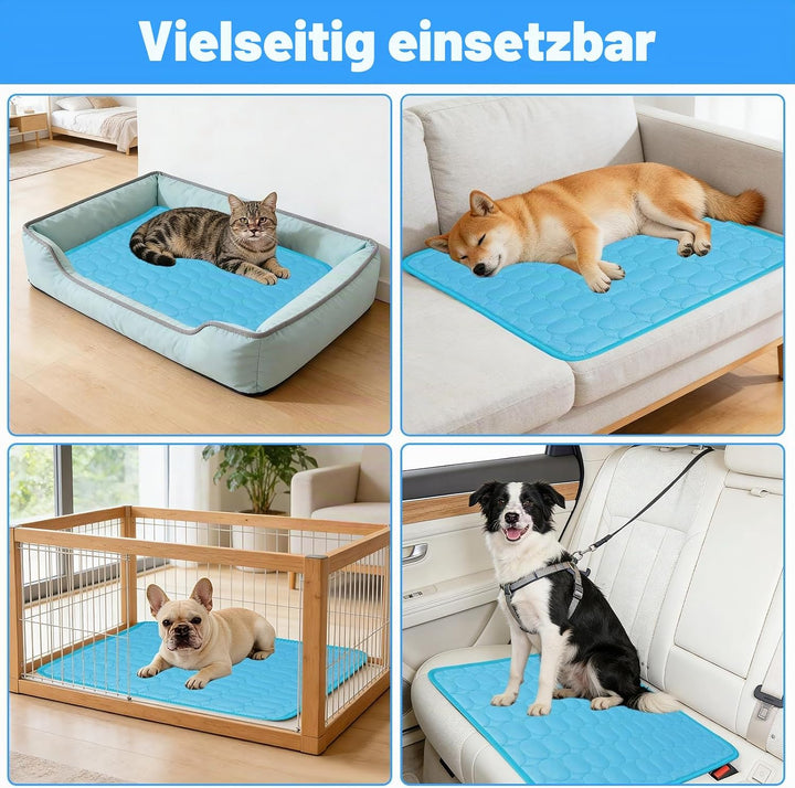 Kühlmatte für Hunde Gross, Selbstkühlend Hundematte 100 * 70cm Kühldecke für Hunde, Sommer Kühlkisse