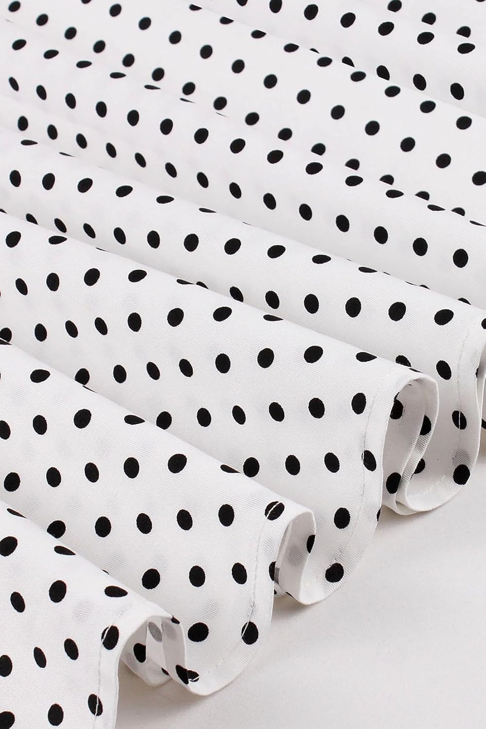 AXOE Damen 60er Jahre Kleid 3/4 Ärmel Cocktailkleid Abendkleid Weiss Polka Dot S, Weiss Polka Dot S