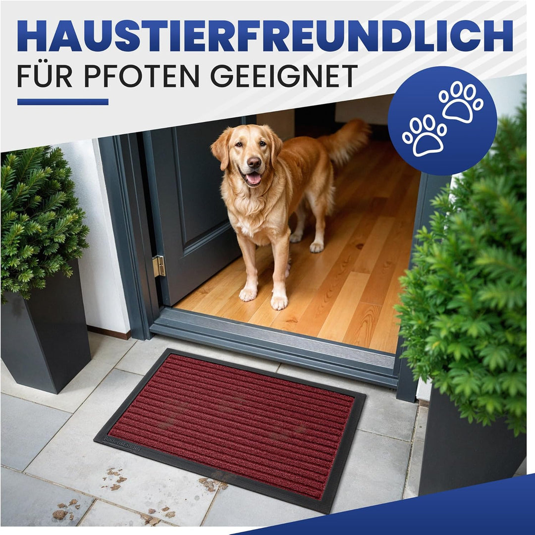 PazCaz Fussmatte aussen und innen [S-XXL] in Allen Farben - rutschfest &amp; langlebig - Fussabstreifer