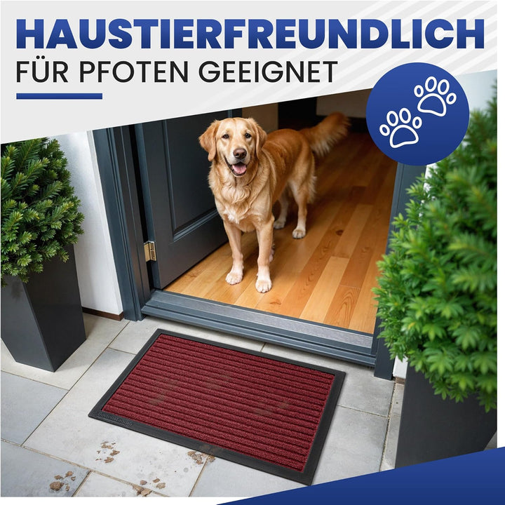 PazCaz Fussmatte aussen und innen [S-XXL] in Allen Farben - rutschfest &amp; langlebig - Fussabstreifer
