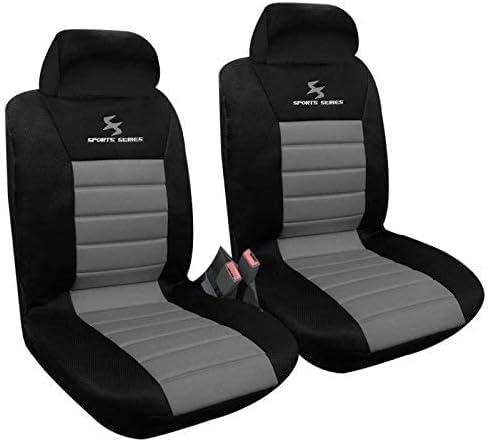 WOLTU 2er Sitzbezüge Auto Einzelsitzbezug universal Grösse, Komplettset, grau, grau