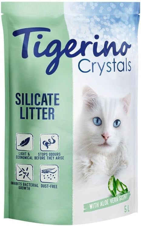 Tigerino Crystals Katzenstreu Super Pack 30L | Silikatstreu | staubfrei | extrem absorbierfähig und